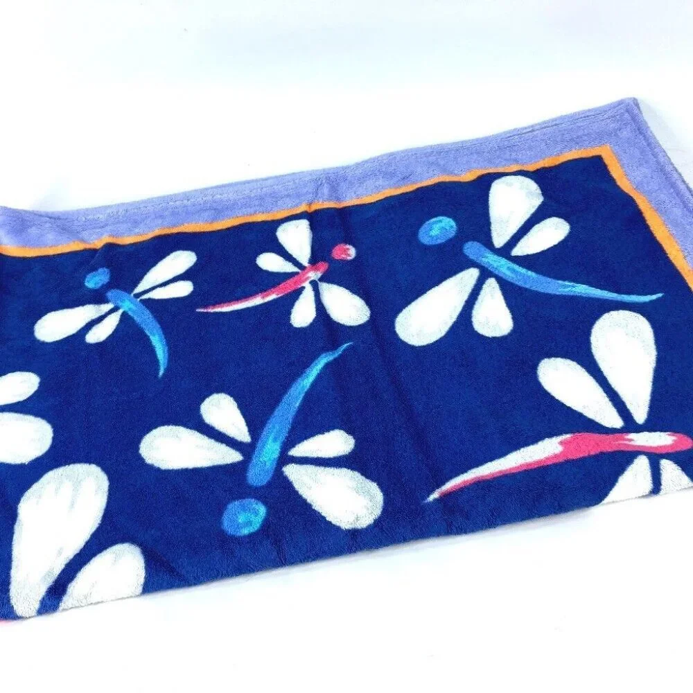 Auth PATEK PHILIPPE Overall handle Bath towel Interior Throw Blanket blue/pink - Picture 2 of 7